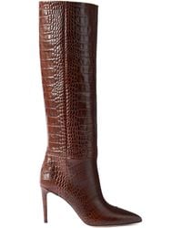 Paris Texas - Stiletto 85 Croc-Effect Leather Knee Boots - Lyst