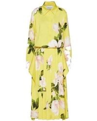 Valentino - Floral-Print Silk Dress - Lyst