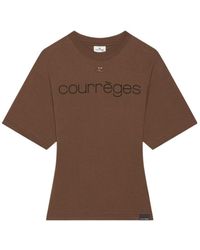 Courreges - Logo-Print Waisted T-Shirt - Lyst