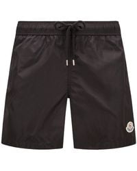 Moncler - Logo Printed Swim Shorts - Lyst