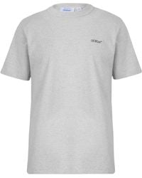 Off-White c/o Virgil Abloh - Light Heather Crew-Neck Short-Sleeve Tee - Lyst
