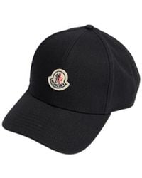 Moncler - Cotton Gabardine Baseball Cap - Lyst