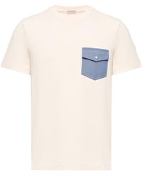 Moncler - Contrast Chest Pocket T-Shirt - Lyst