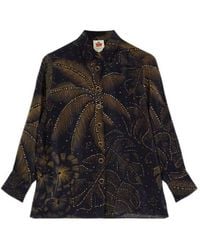 FARM Rio - Lapel Long Sleeve Shirt - Lyst