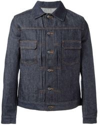 A.P.C. - Buttoned Denim Jacket - Lyst