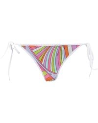 PUCCI - Pucci Printed Tie-Side Bikini Bottoms - Lyst
