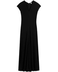 TOTEME - V-Neck Midi Dress - Lyst