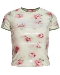 DIESEL - T-Unkel Floral T-Shirt - Lyst