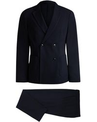 BOSS - Boss Hanry Double-Breasted Two-Piece Suit - Lyst