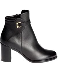 Ferragamo - Logo High-Heeled Boots - Lyst