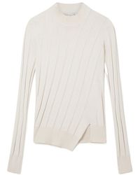 Stella McCartney - Crewneck Asymmetric-Hem Knitted Jumper - Lyst