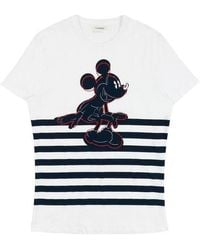 Armani Jeans - Round Collar Striped T-Shirt - Lyst