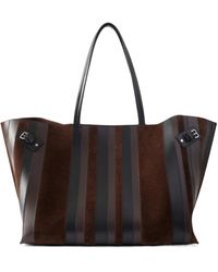 Proenza Schouler - Days Paneled Leather And Suede Shoulder Bag - Lyst