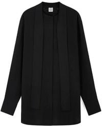 TOTEME - Blouse With Scarf Viscose Wool Shirt - Lyst
