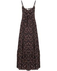A.P.C. - Floral-Print Midi Dress - Lyst