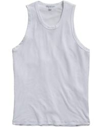 James Perse - Ribbed Crewneck Tank Top - Lyst