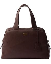 Prada - Logo-Printed Zipped Tote Bag - Lyst