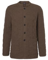 Giorgio Armani - Ribbed-Knit Cotton-Blend Cardigan - Lyst