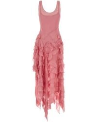 Blumarine - Ruffled Long Dress - Lyst