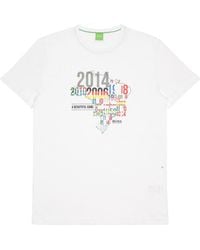 BOSS - T-Shirt With Round Neck And Short Sleeves - Lyst