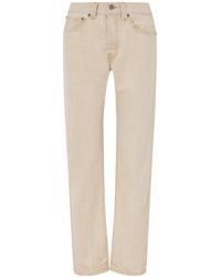 KHAITE - Mid-Rise Straight-Leg Jeans - Lyst