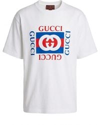 Gucci - Logo Printed Crewneck T-Shirt - Lyst