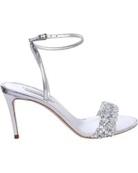 Casadei - 80Mm Julia Embellished Ankle-Strap Sandals - Lyst