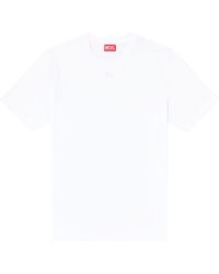 DIESEL - Oval-D Logo Cut-Out Crewneck T-Shirt - Lyst