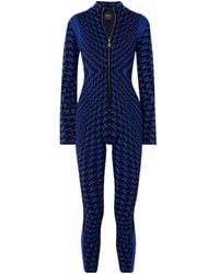 Perfect Moment - Johnnie Walker Bella Houndstooth Intarsia Merino Wool Ski Jumpsuit - Lyst