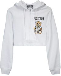 Moschino - Teddy Bear Zipper Hooded Long-Sleeved Zipper Sweater - Lyst