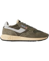 Autry - Reelwind Low Leather And Suede-Trimmed Mesh And Shell Sneakers - Lyst