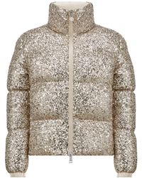 Moncler - Anternes Sequin-Embroidered Short Down Jacket - Lyst
