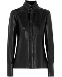 Givenchy - Digging And Cutting Design Leather Blouse - Lyst