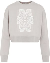 Max Mara - Logo Intarsia Crewneck Jumper - Lyst