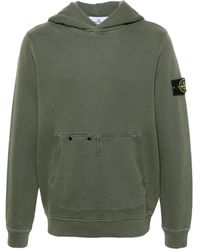 Stone Island - Long-Sleeved Compass Patch Hoodie - Lyst