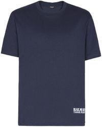 Balmain - Logo Stamp T-Shirt - Lyst