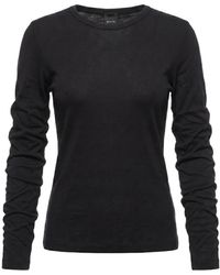 Pinko - Ruched Long-Sleeve Sweater - Lyst