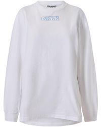 Ganni - Minimalist Versatile Crew Neck Sweatshirt - Lyst