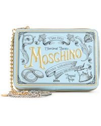 Moschino - Logo-Embossed Chain-Link Clutch Bag - Lyst