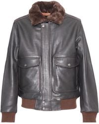 Schott Nyc - Leather Jacket - Lyst