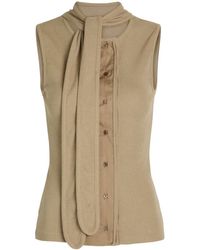Lemaire - Scarf-Effect Cotton-Blend Top - Lyst