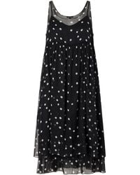R13 - Gathered Polka-Dot Silk Midi Dress - Lyst