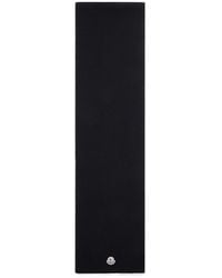 Moncler - Logo Patch Ribbed Scarf - Lyst