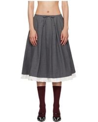 ShuShu/Tong - Ruffled Pleated Midi Skirt - Lyst