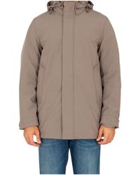 Woolrich - Regular Fit Soft Shell Down Barrow Mac Coat - Lyst