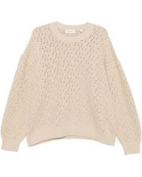 FRAME - Openwork Sweater - Lyst