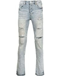 Purple Brand - P001 Paint Splatter Slim-Fit Jeans - Lyst