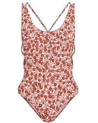 Isabel Marant - Floral Printed One-Piece Swimsuit - Lyst