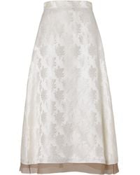 Fendi - Floral Jacquard Tied-Waist Midi Skirt - Lyst