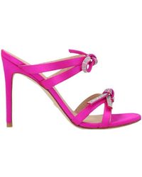 Stuart Weitzman - Bow-Detail Crystal-Embellished Heel Sandals - Lyst